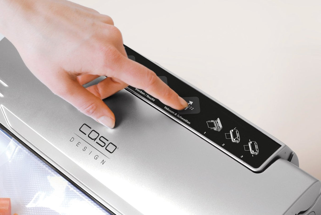 Caso Vakuummaskin VC15 Inox 9 L/min, 1 sveisetråd, -0,7 bar, stoppknapp – Caso