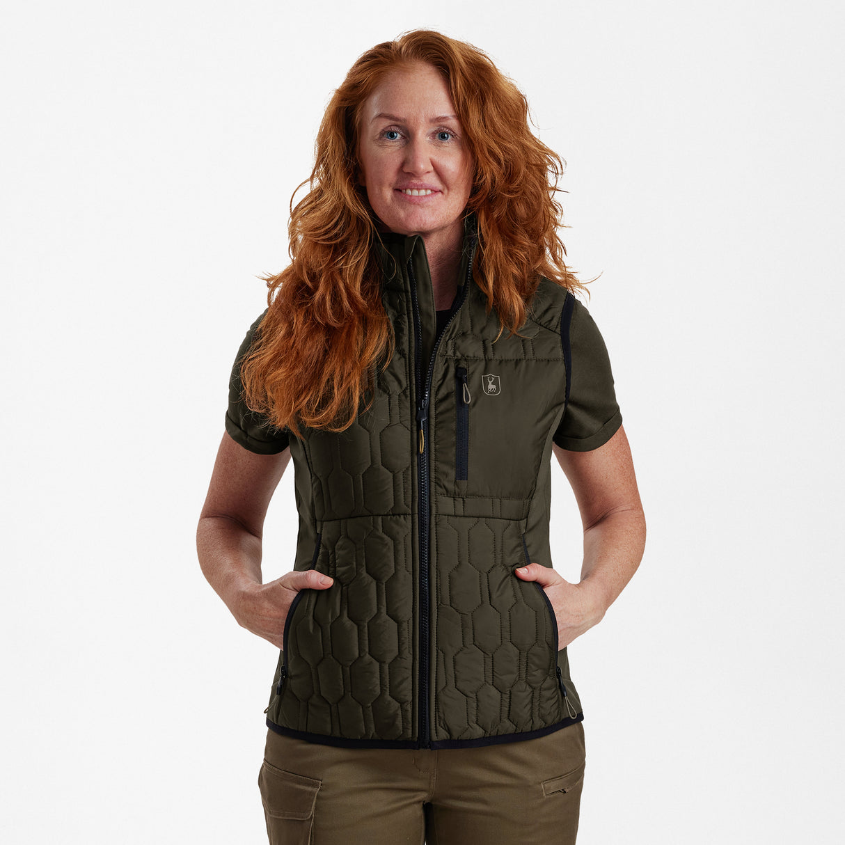 Lady Mossdale quiltet vest Forest Green – Deerhunter