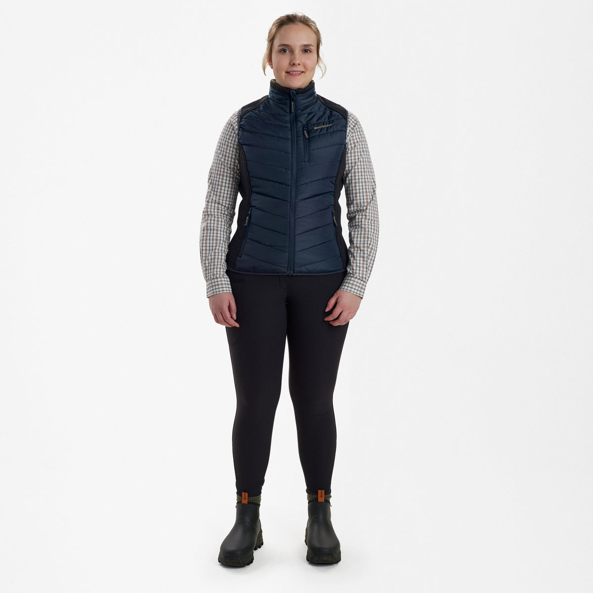 Lady Caroline Vattert Vest - Blå – Deerhunter