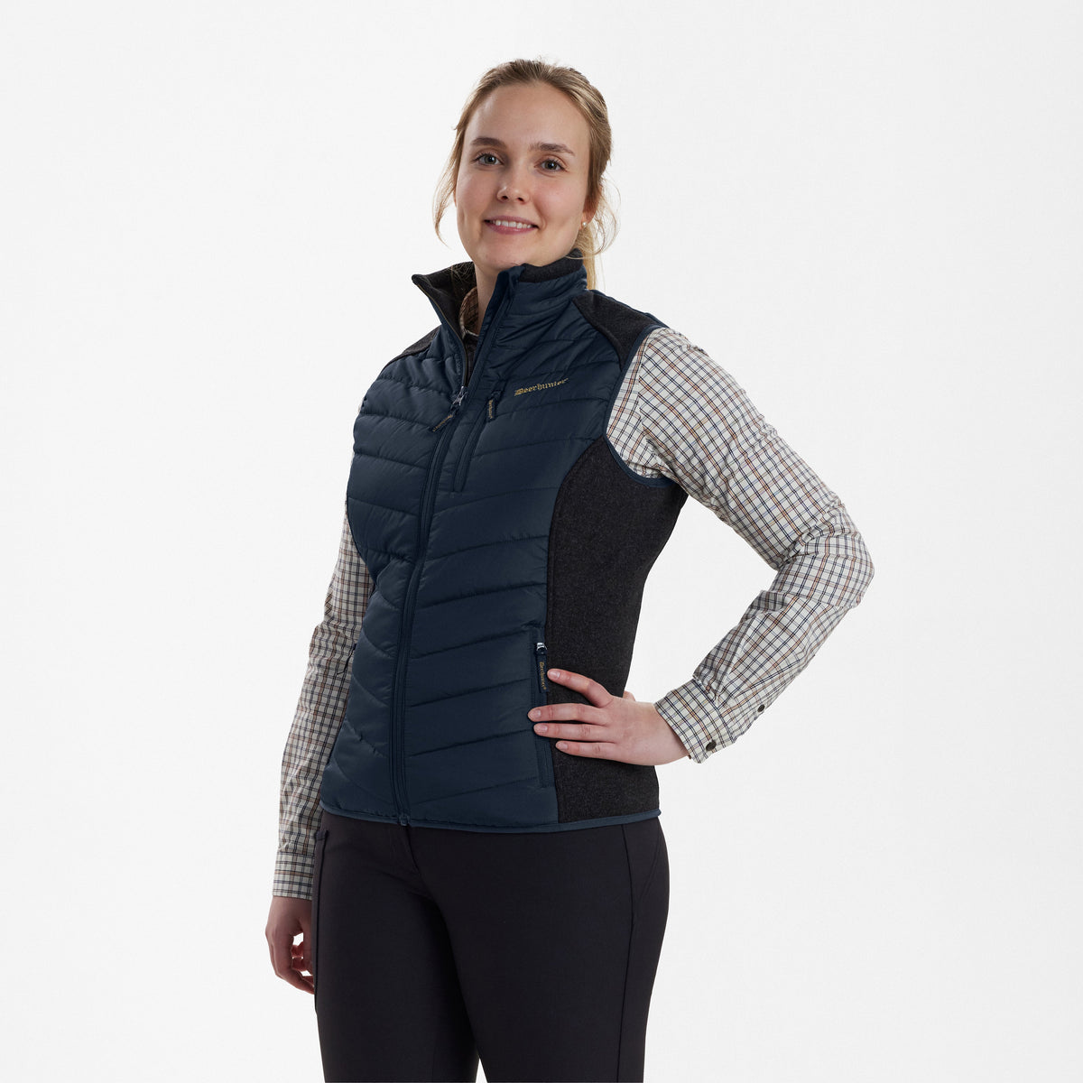 Lady Caroline Vattert Vest - Blå – Deerhunter