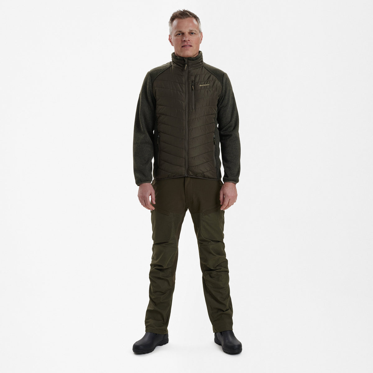 Moor Vattert Jakke Med Strikk - Green – Deerhunter