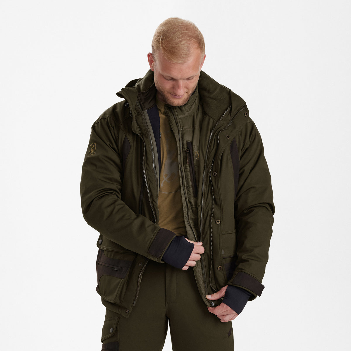 Muflon Zip-In Jakke - Green – Deerhunter