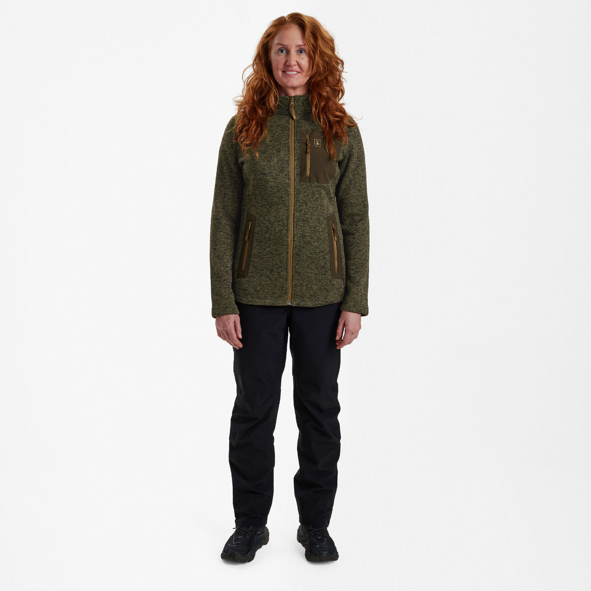 Lady Sarek Strikkejakke - Olive – Deerhunter
