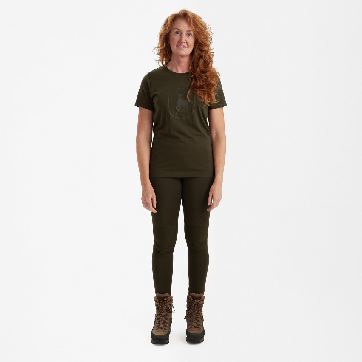 Lady T-skjorte med logo Fallen Leaf – Deerhunter