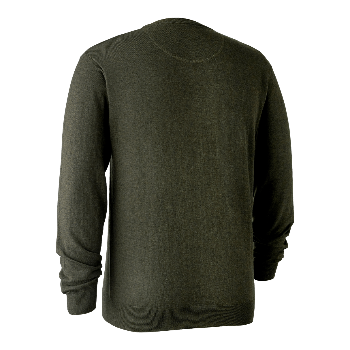 Kingston Strikkegenser Med V-Hals - Green Melange – Deerhunter