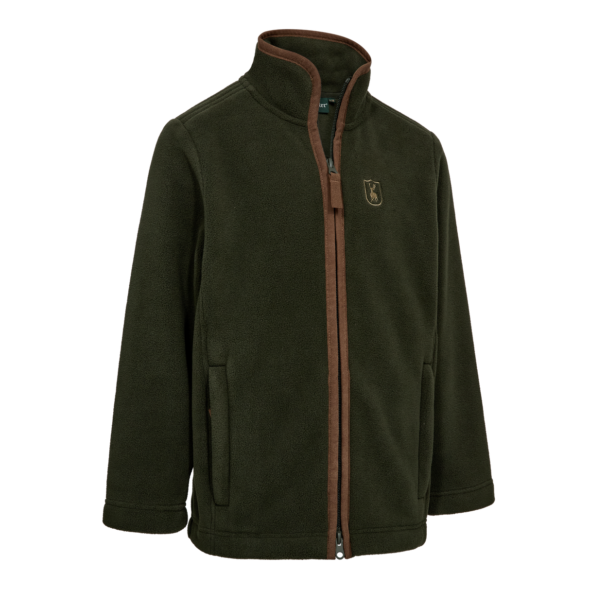 Youth Cumbria Fleece Jakke - Forest Ember – Deerhunter