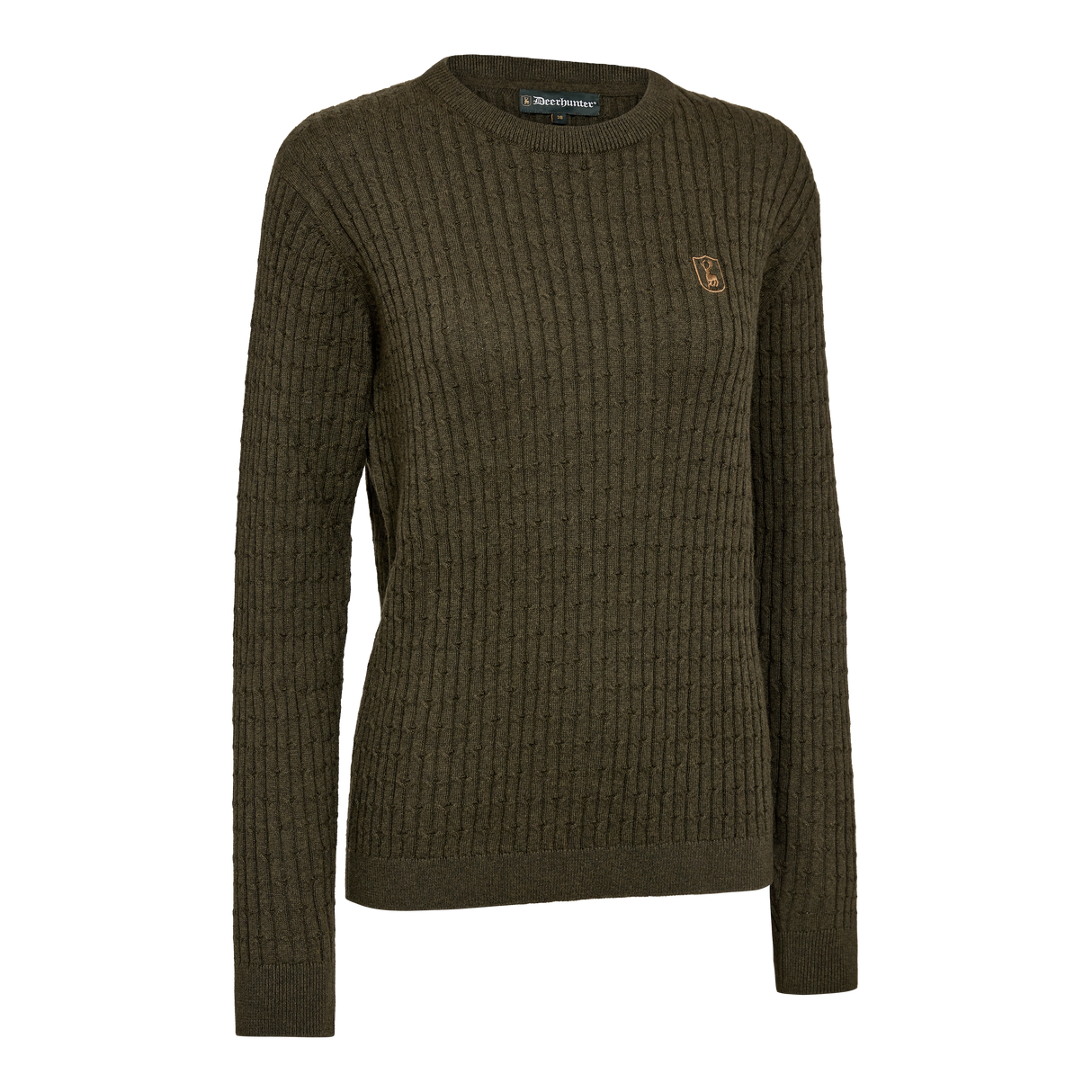 Lady Harrington Kabelstrikk - Forest Ember Melange – Deerhunter