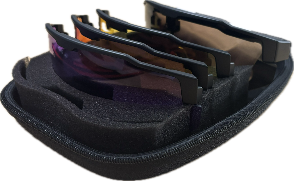 Evolution Eyewear Skytebrille Magnex 4 sett - Grå/Gul/Oransje/Lilla – Evolution Eyewear
