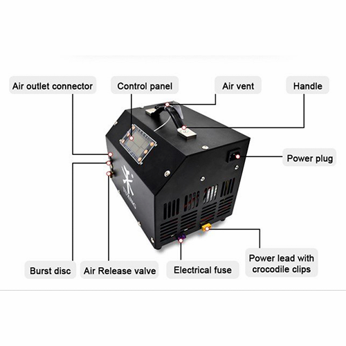Kompressor 300 Bar med LCD-display – Guntex
