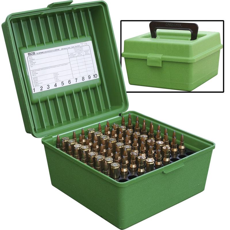 Patronboks 100 stk. Patroner m/Håndtak - Kal.22.250-458WIN – MTM