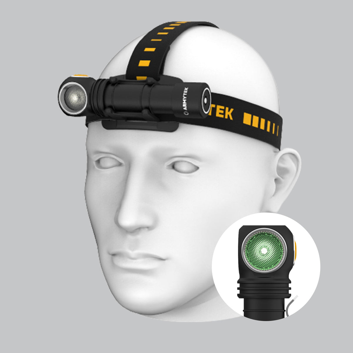 Armytek Wizard C2 WG Magnet USB – Hvit & Grønn – 1100 lm & 400 lm – Armytek