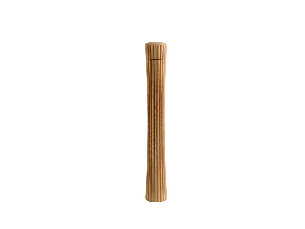 PLEATS salt- og pepperkvern i keramikk, Large – i lys ask – Legnoart