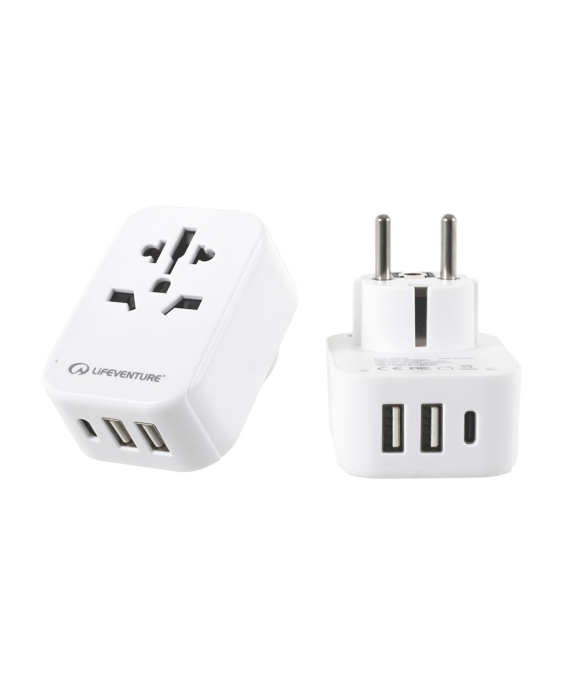 Reiseadapter for Europa med USB og USB-C – Life Venture