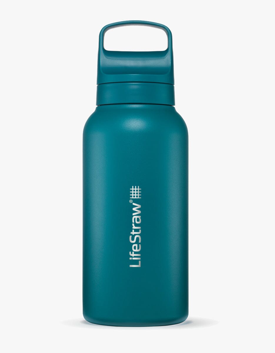 Go 2.0 Stainless Steel Water Filter Bottle Laguna Teal / 1 L – LifeStraw