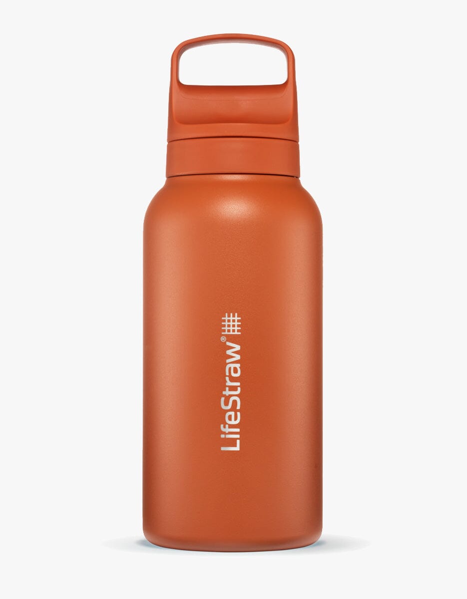 Go 2.0 Stainless Steel Water Filter Bottle Kyoto Orange / 1 L – LifeStraw
