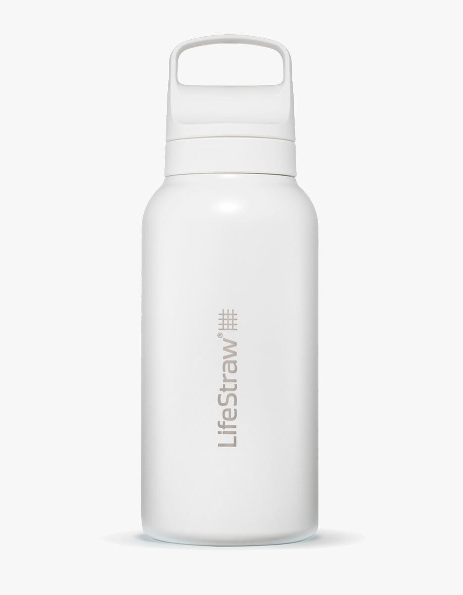 Go 2.0 Stainless Steel Water Filter Bottle Hvit / 1 L – LifeStraw