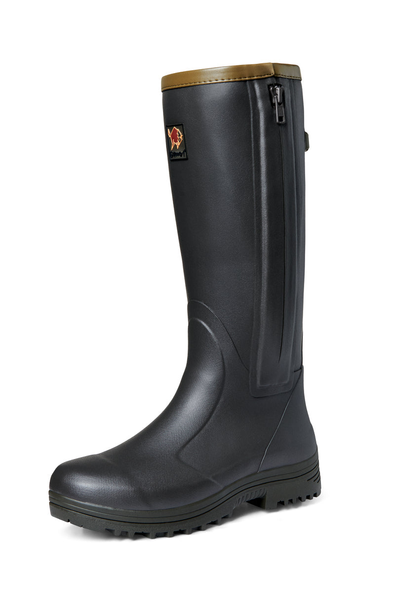 Pheasant Game 18" leather side-zip - Black olive – Gateway1