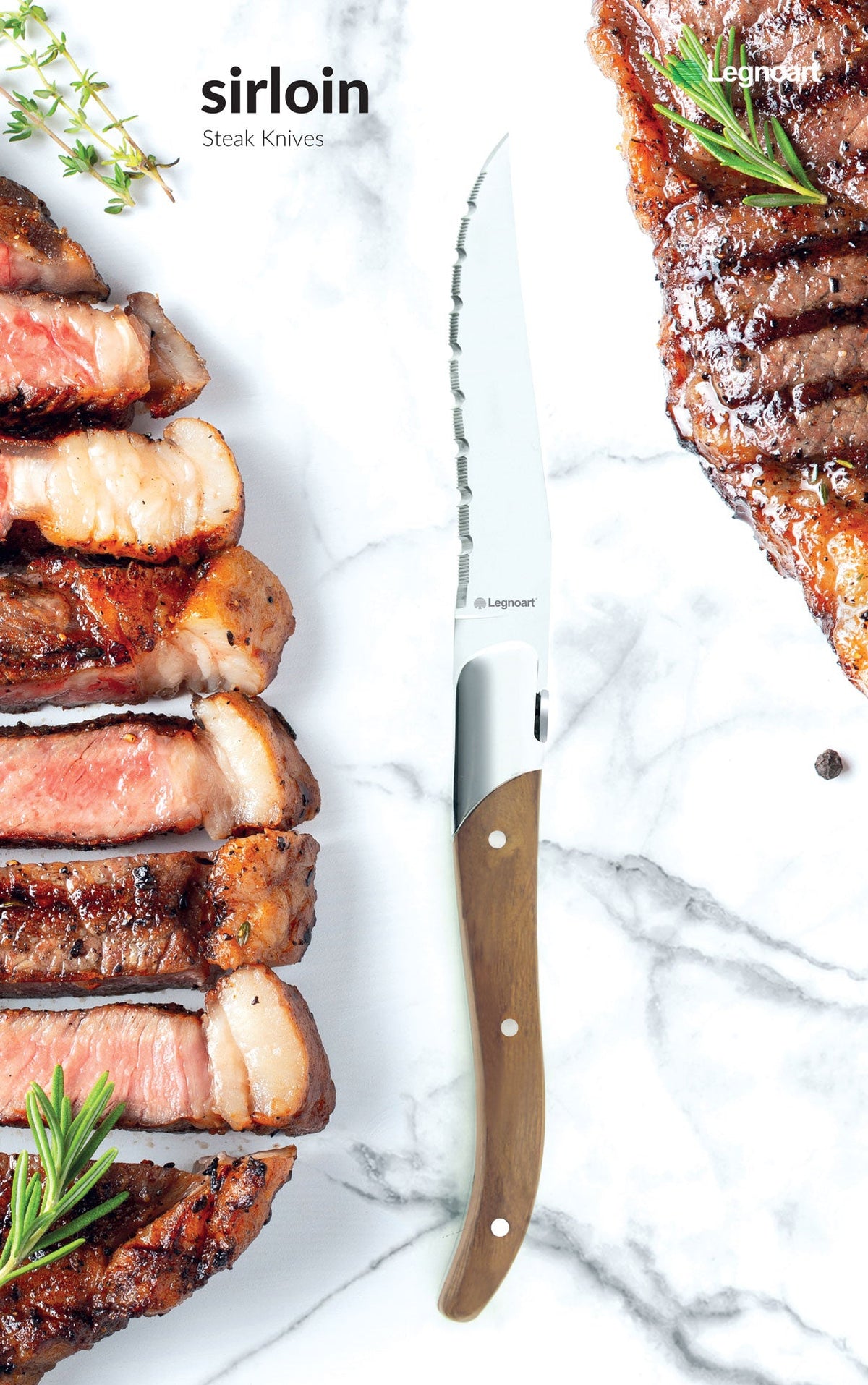 SIRLOIN biffkniver Lys Tre – Legnoart