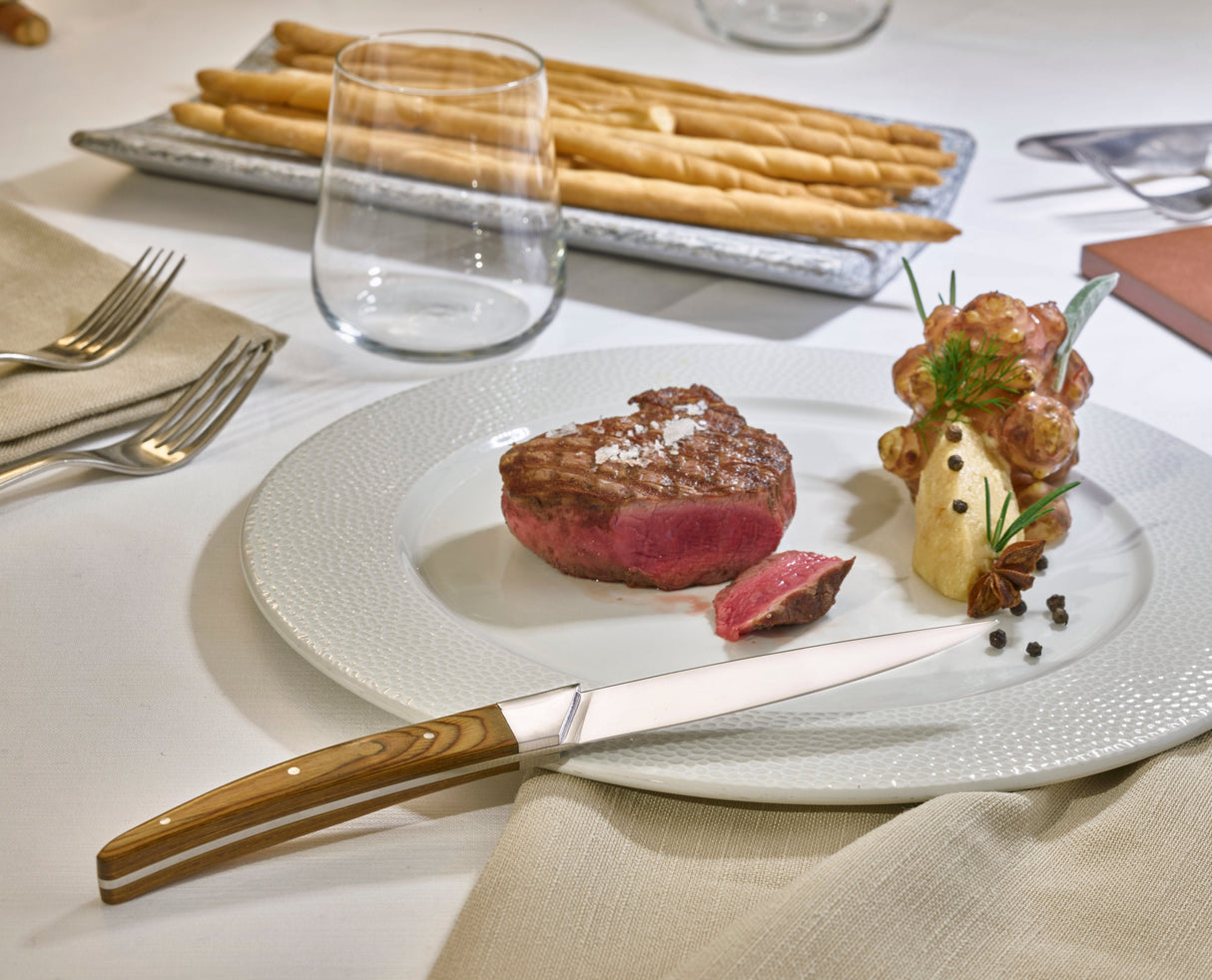 PORTERHOUSE Biffknivsett (4) – Lyst skaft – Legnoart