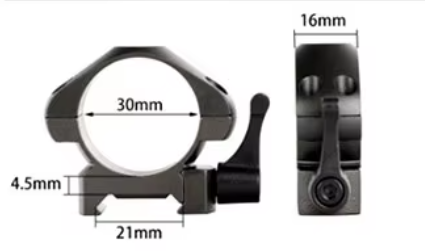 30mm Picatinny/Weaver-ringer Hurtigfeste – HuntElite