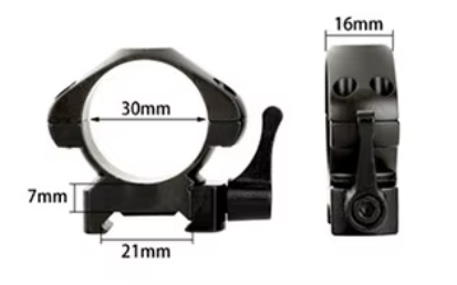 30mm Picatinny/Weaver-ringer Hurtigfeste – HuntElite