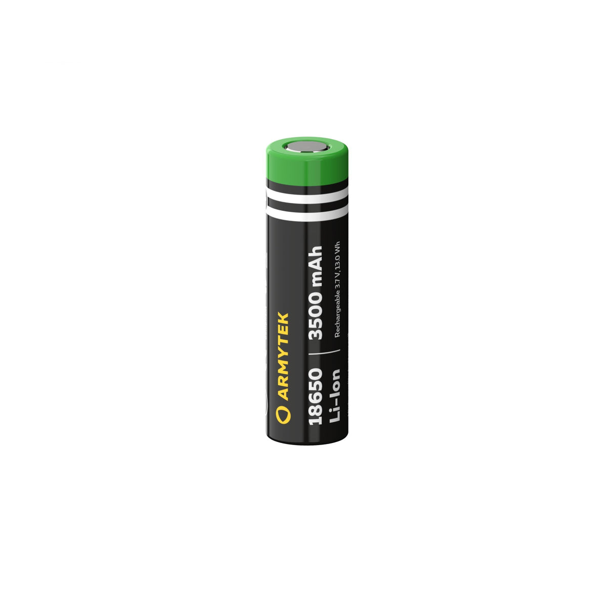 Oppladbart 18650 Li-Ion 3500mAh batteri – Uten PCB – Armytek