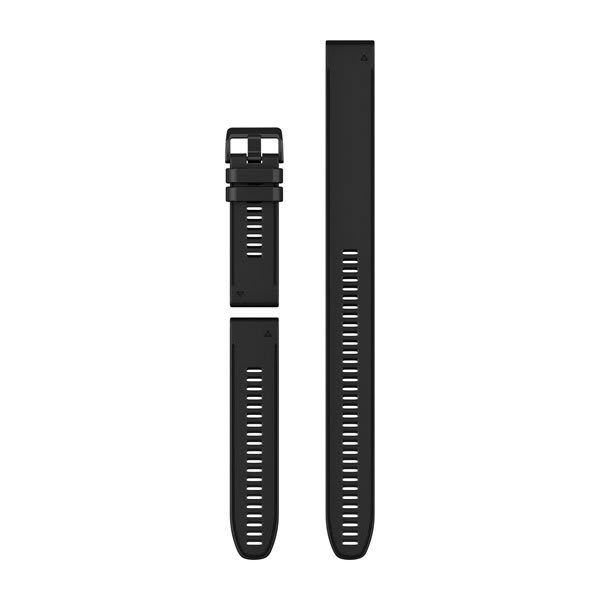 QuickFit® 26 remme, Svart silikone (Dykkersett med 3 dele)