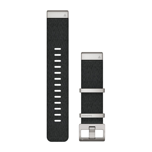 QuickFit® 22 urremme, Jacquardvævet nylonrem – Svart