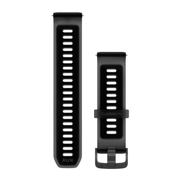 Quick Release remme (22 mm), Gjennomskinnelig svart/svart med Slate hardware