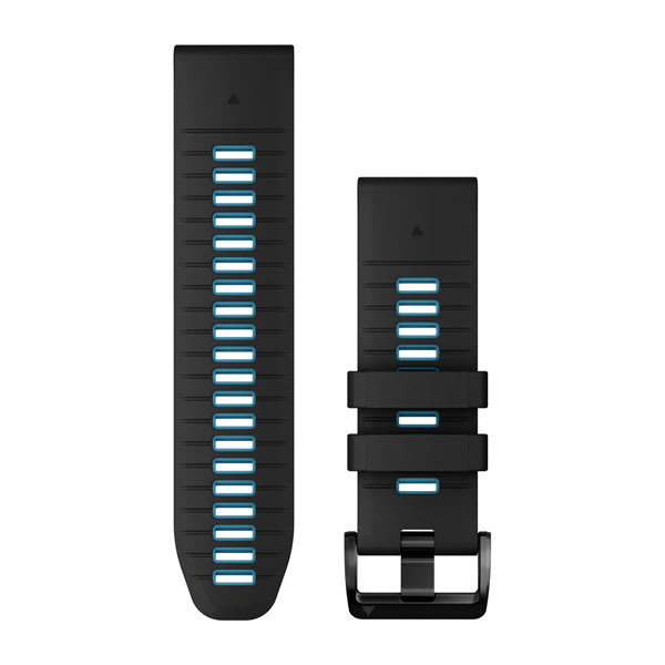 QuickFit® 26 urremme, Svart/Cirrus Blue silikone