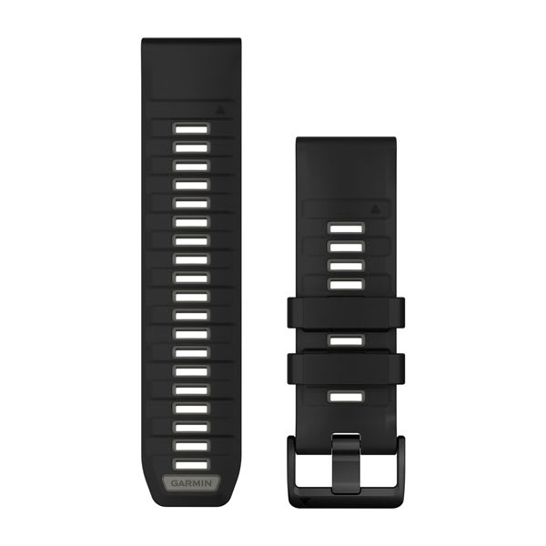 QuickFit® 26 remme, Svart/Pebble Grey silikone