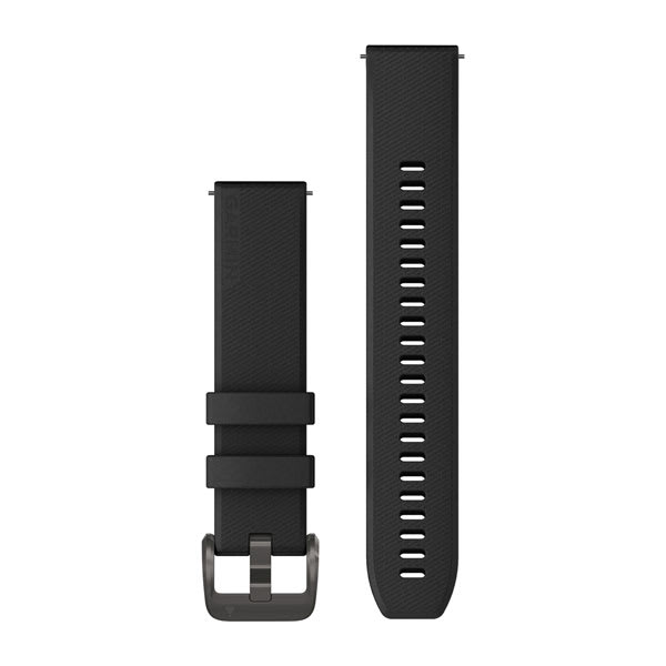 Quick Release remme (20 mm), Svart med svart hardware
