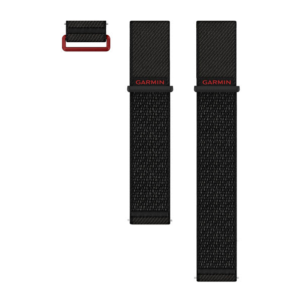 Quick release remme (24 mm), Svart ComfortFit nylon