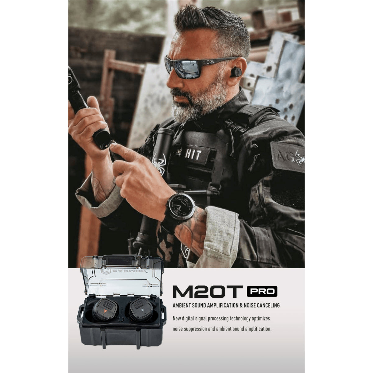 Earmor M20T - PRO Bluetooth ørepropper med hørselsvern – Earmor