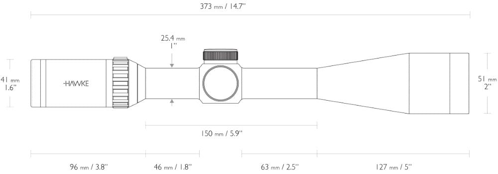 Vantage SF - 6-24x44 Half Mil Dot – Hawke
