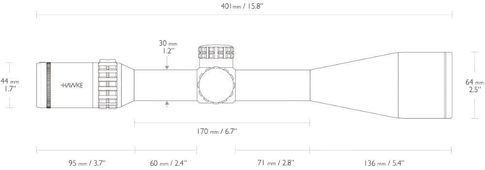 Hawke Frontier 30 SF - 5-30x56 Mil Pro (20x) – Hawke