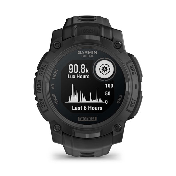 Instinct® 3 – 45 mm, Solar, Tactical Edition, Svart med svart rem