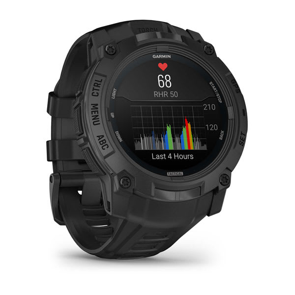 Instinct® 3 – 50 mm, AMOLED, Tactical Edition, Svart med svart rem