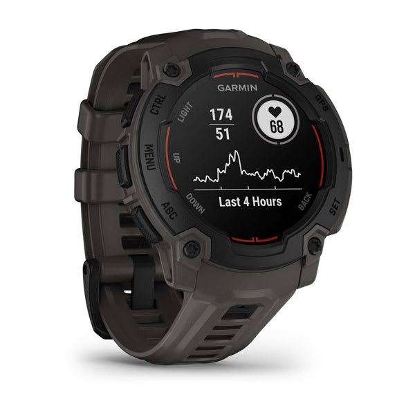 Instinct® E – 45 mm, Svart med Charcoal rem