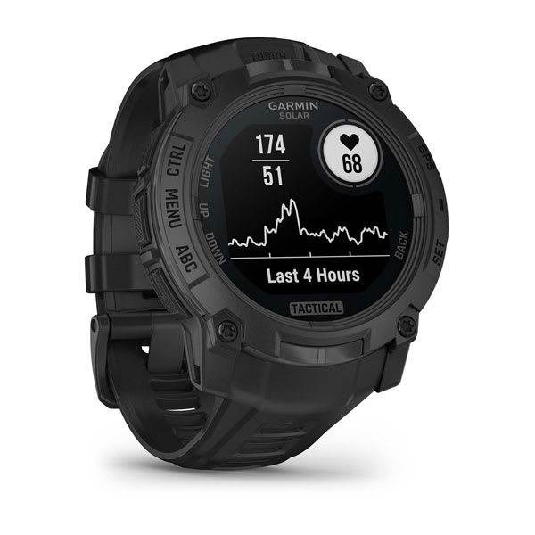 Instinct® 3 – 50 mm, Solar, Tactical Edition, Svart med svart rem