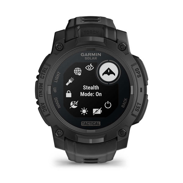 Instinct® 3 – 45 mm, Solar, Tactical Edition, Svart med svart rem