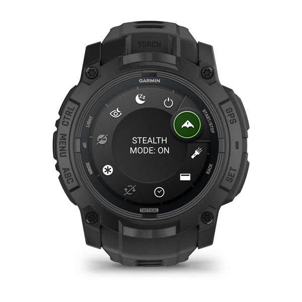 Instinct® 3 – 50 mm, AMOLED, Tactical Edition, Svart med svart rem
