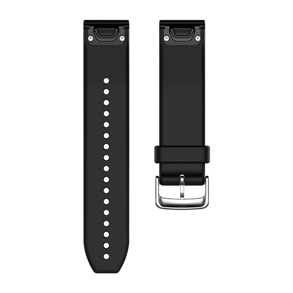 QuickFit® 22 urremme, Svart/Sølv silikone