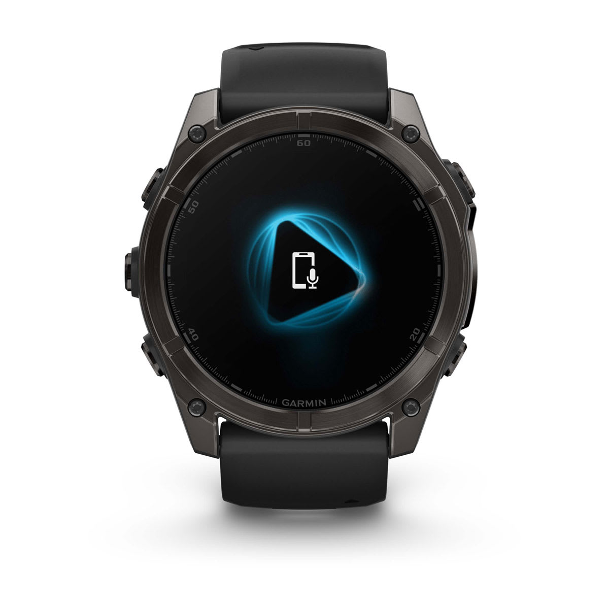 fēnix® 8 – 51 mm, AMOLED, Sapphire, Carbon Grey DLC med svart/Pebble Grey silikonerem