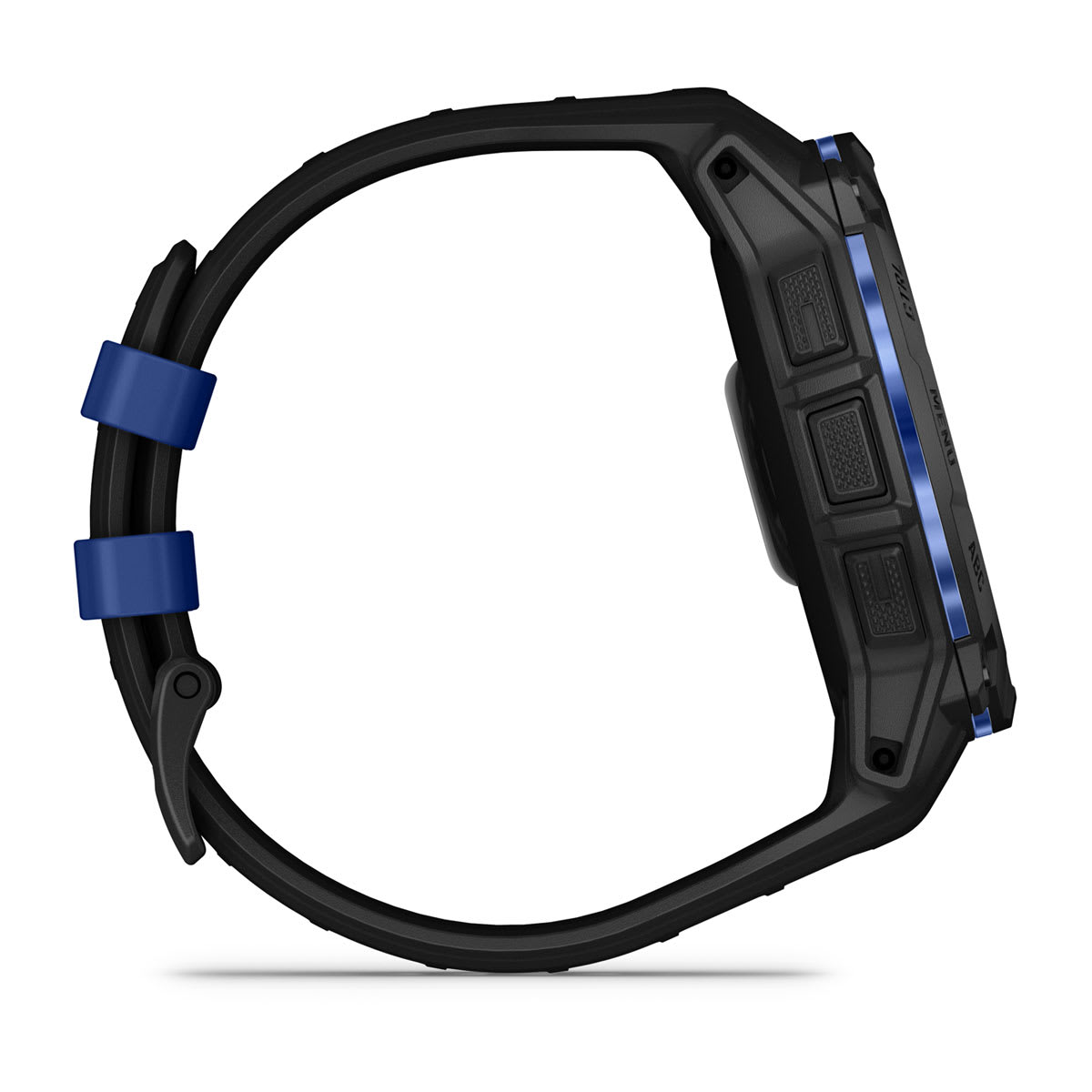 Instinct® 3 – 50 mm, AMOLED, Svart med svart/Bolt Blue rem