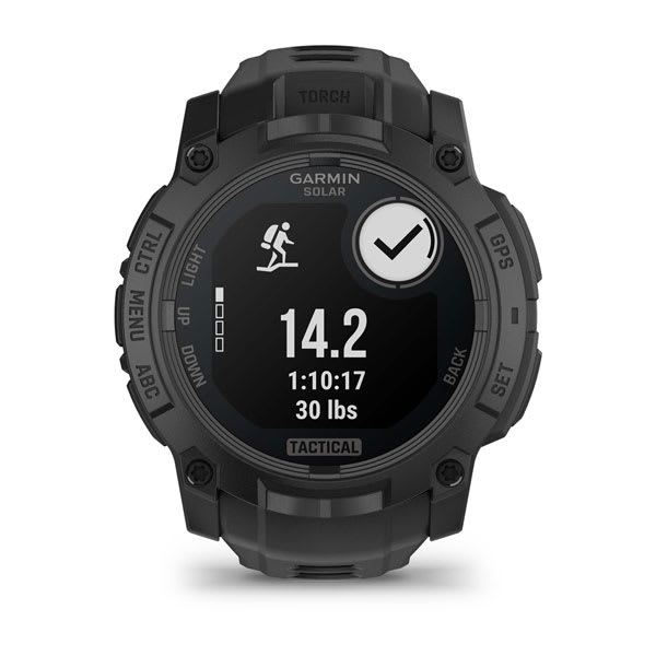 Instinct® 3 – 50 mm, Solar, Tactical Edition, Svart med svart rem