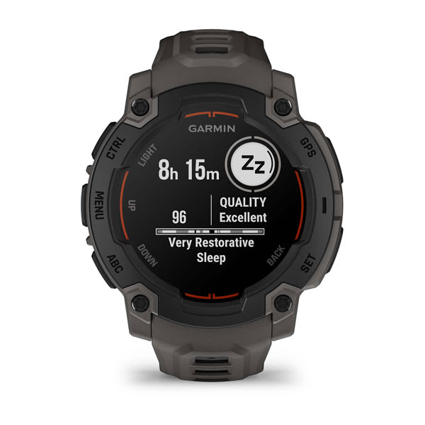 Instinct® E – 45 mm, Svart med Charcoal rem