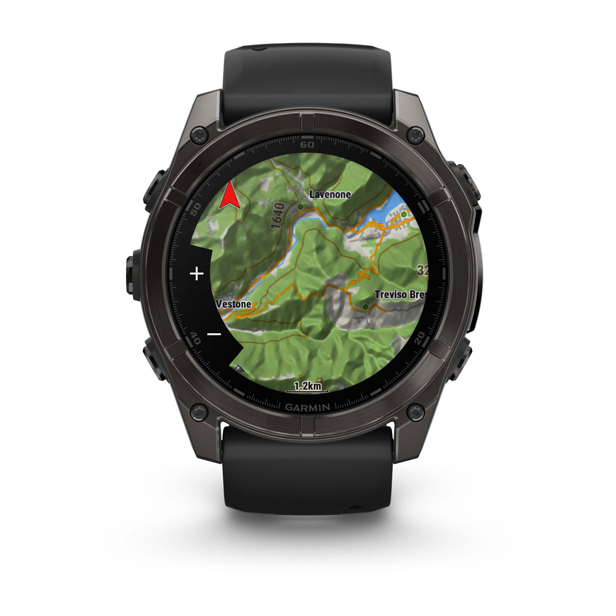 fēnix® 8 – 51 mm, AMOLED, Sapphire, Carbon Grey DLC med svart/Pebble Grey silikonerem