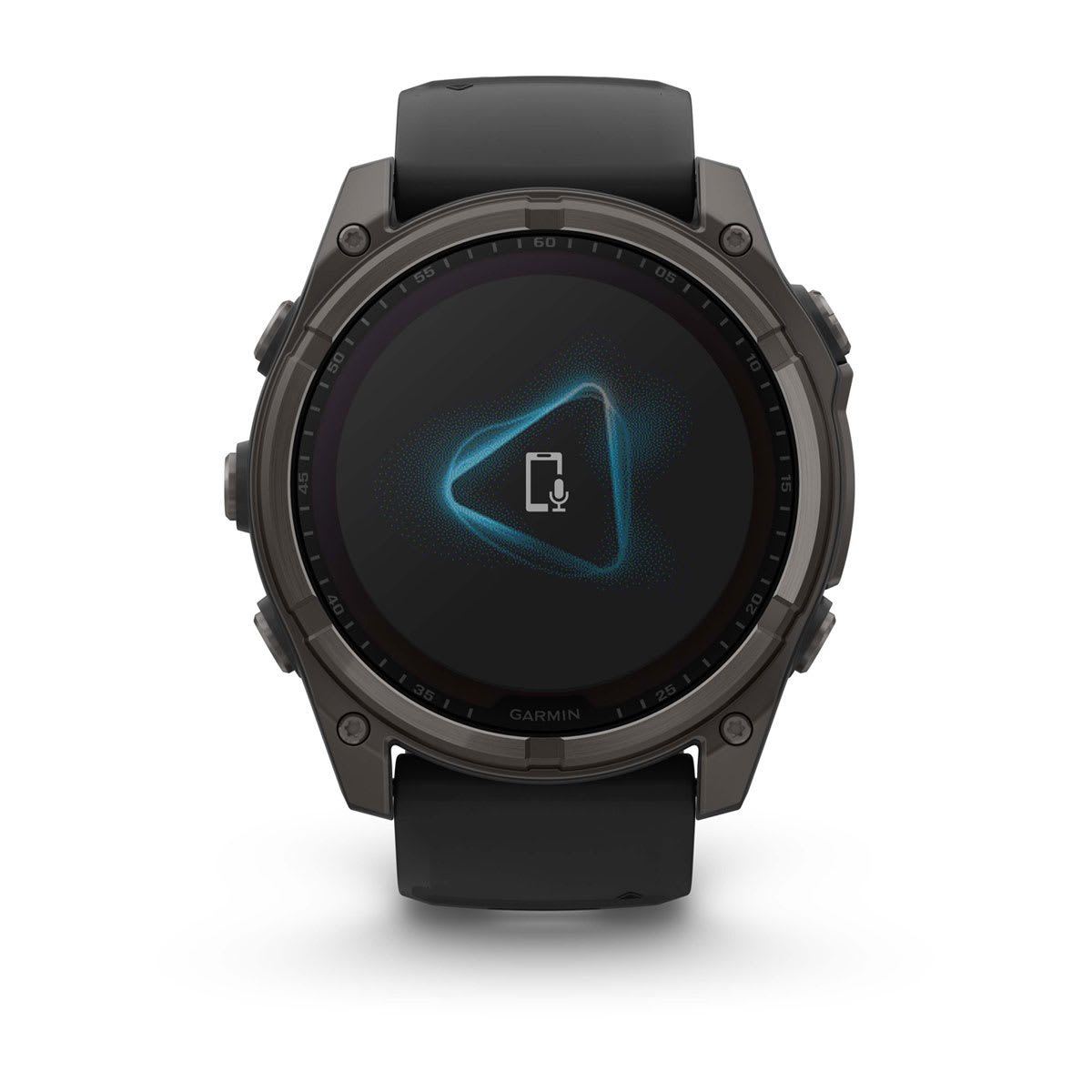fēnix® 8 – 51 mm, Solar, Sapphire, Carbon Grey DLC-titanium med svart/Pebble Grey silikonerem