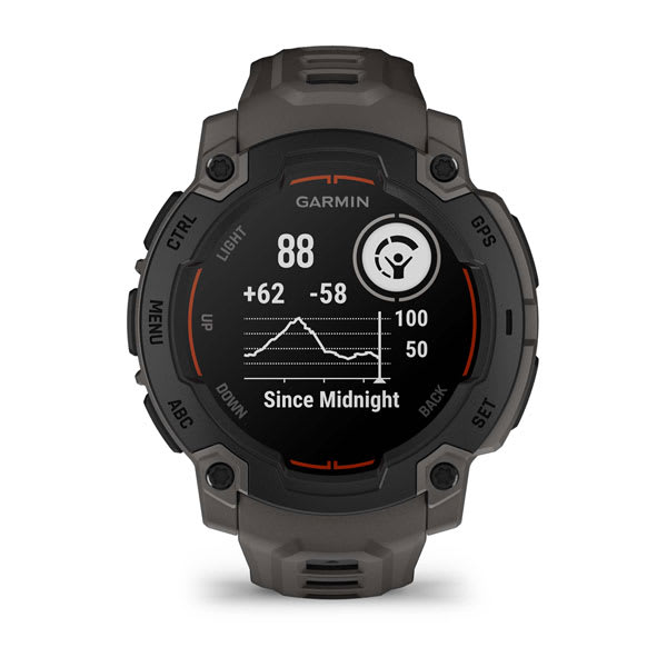 Instinct® E – 45 mm, Svart med Charcoal rem
